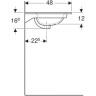 Шкафчик под раковину с раковиной GEBERIT RENOVA PLAN 869500000+122200000 белый глянец