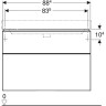 Тумба с раковиной GEBERIT SMYLE SQUARE 500.354.JR.1 90 500.251.01.1+ 500.354.JR.